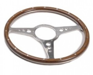 15 Flat Woodrim steering wheel drilled